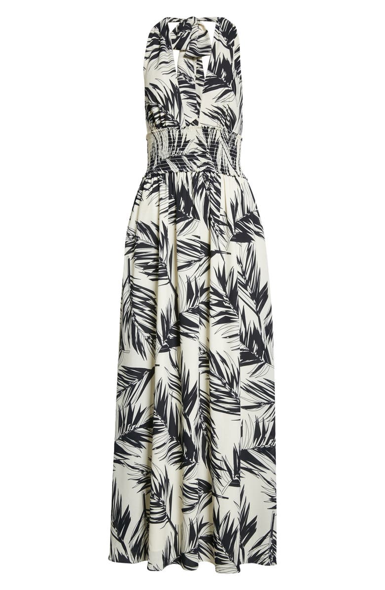Toccin Palm Print Maxi Dress, Alternate, color,