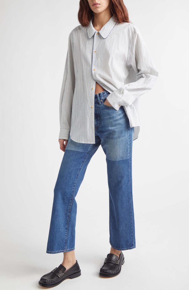 KURO Tectonic Denim Version 1 Slim Flare Leg Jeans, Alternate, color, Faded Indigo