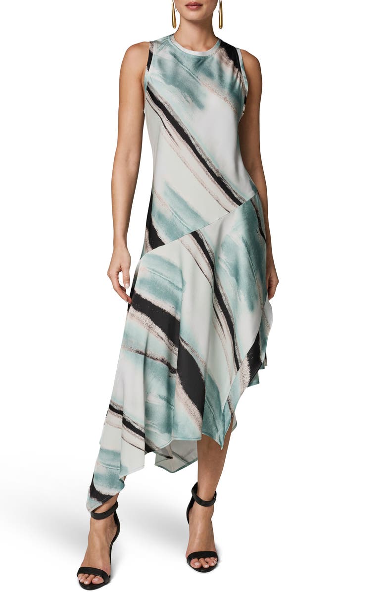 Donna Karan New York Sleeveless Asymmetric Hem Dress, Main, color, 