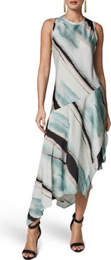 Donna Karan New York Sleeveless Asymmetric Hem Dress