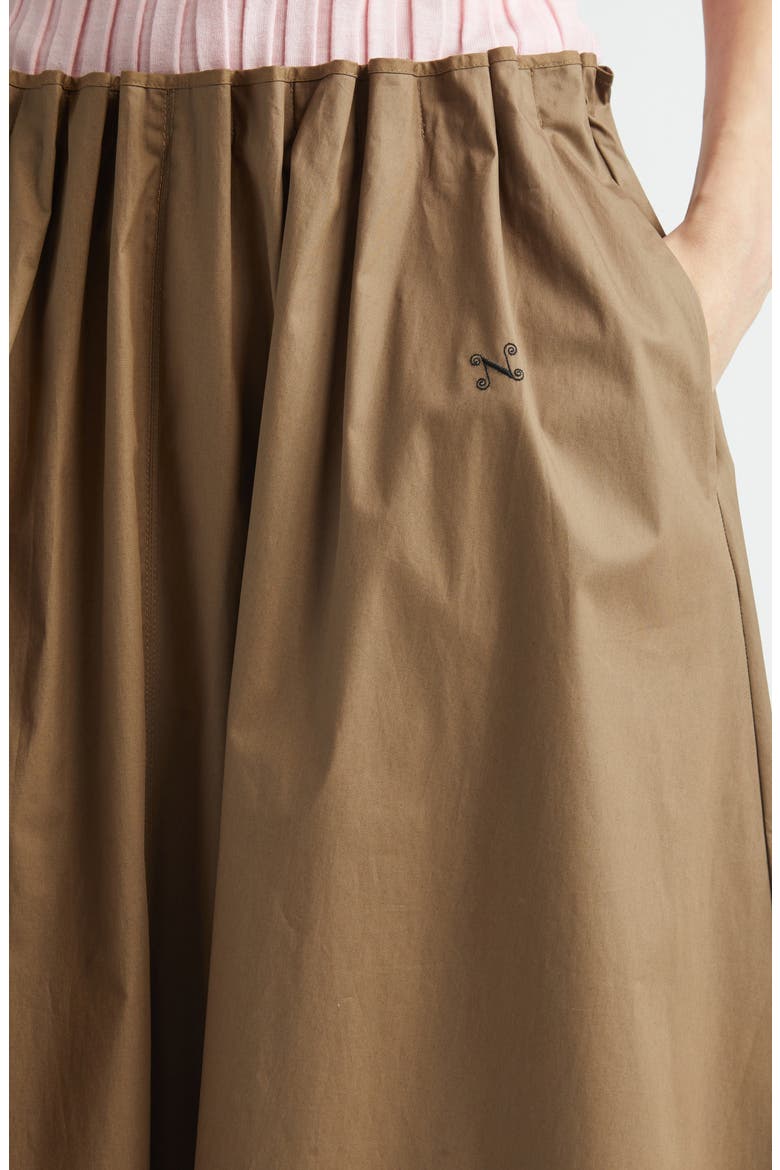 Summer Wine Cotton Twill Skirt, Alternate, color, TOBACCO