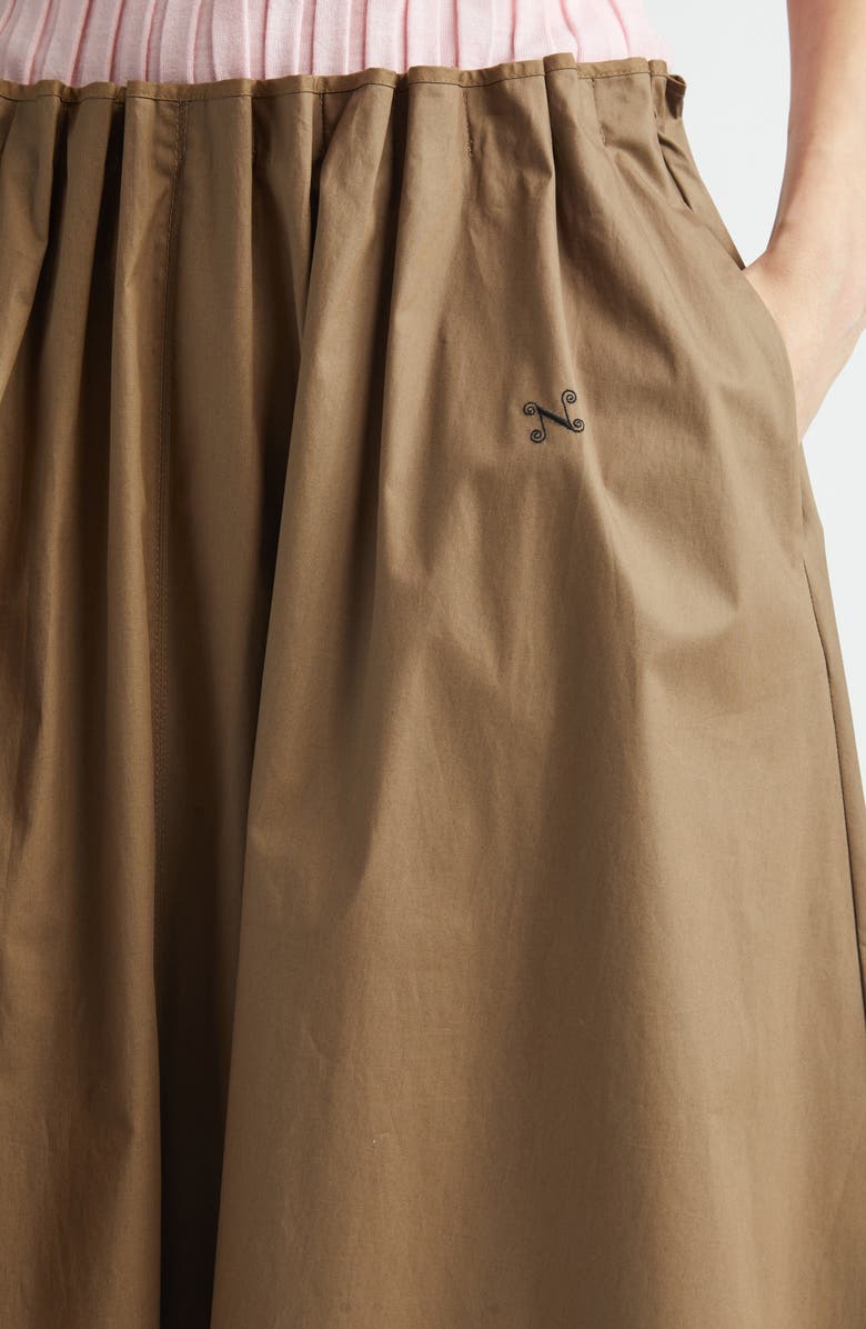 NACKIYÈ Summer Wine Cotton Twill Skirt, Alternate, color, Tobacco