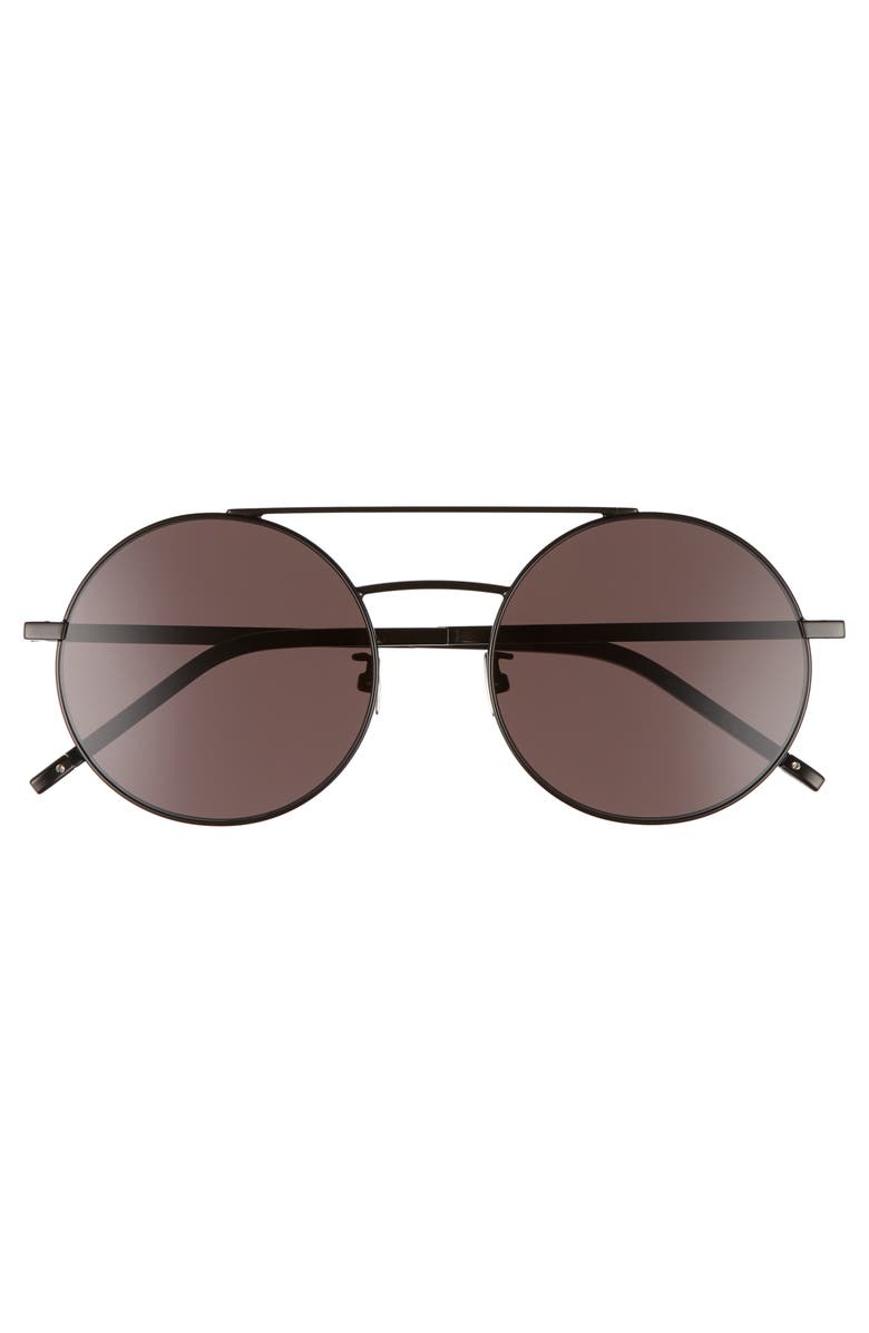 Saint Laurent SL 210/F 56mm Round Aviator Sunglasses, Alternate, color, 