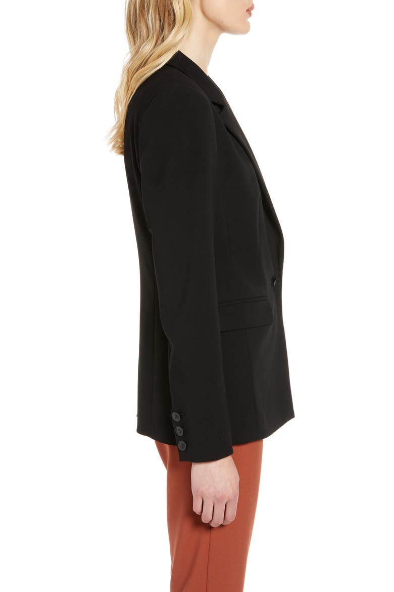 Single Breasted Blazer, Alternate, color, BLACK