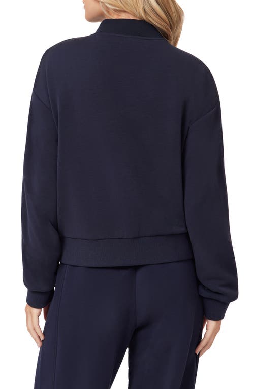 Scotch & Soda Jersey Bomber Jacket In Blue