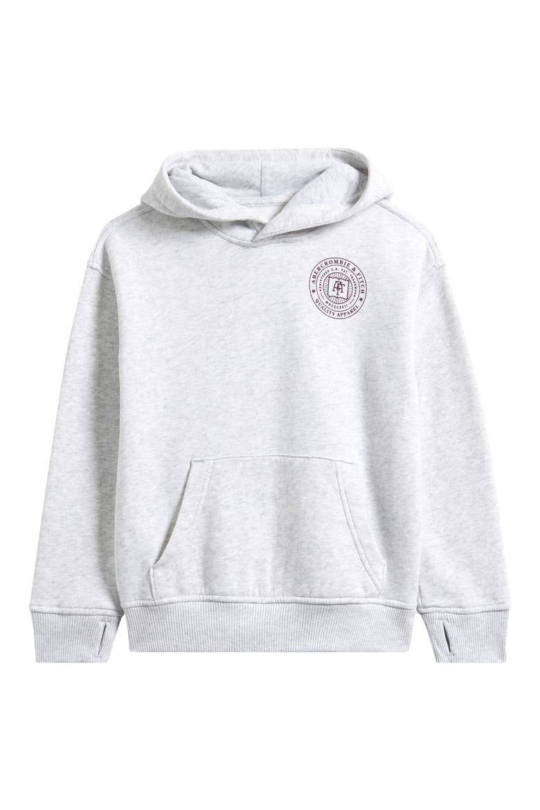 Kids' Cotton Blend Hoodie, Main, color, LIGHT GREY HEATHER