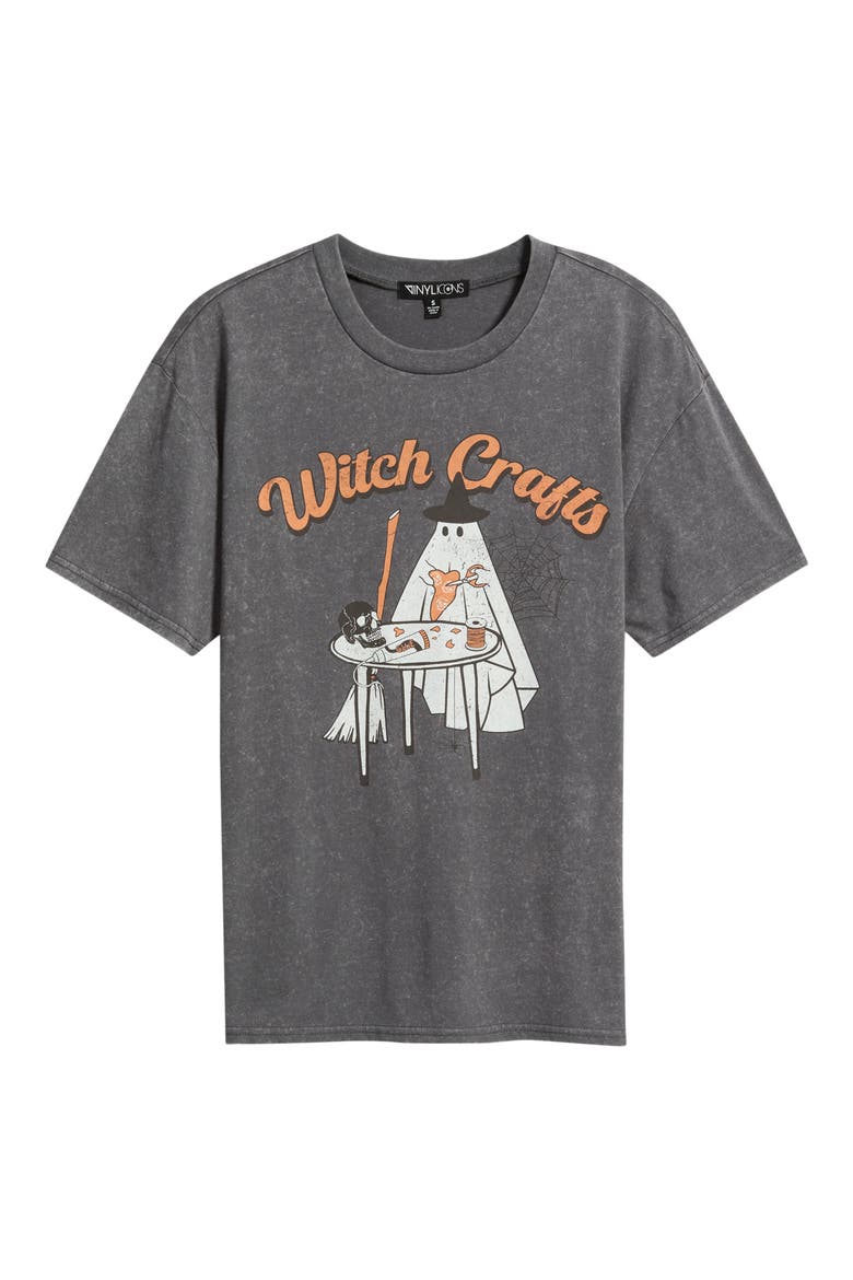 Witch Crafts Ghost Graphic T-Shirt, Alternate, color, BLACKENED PEARL