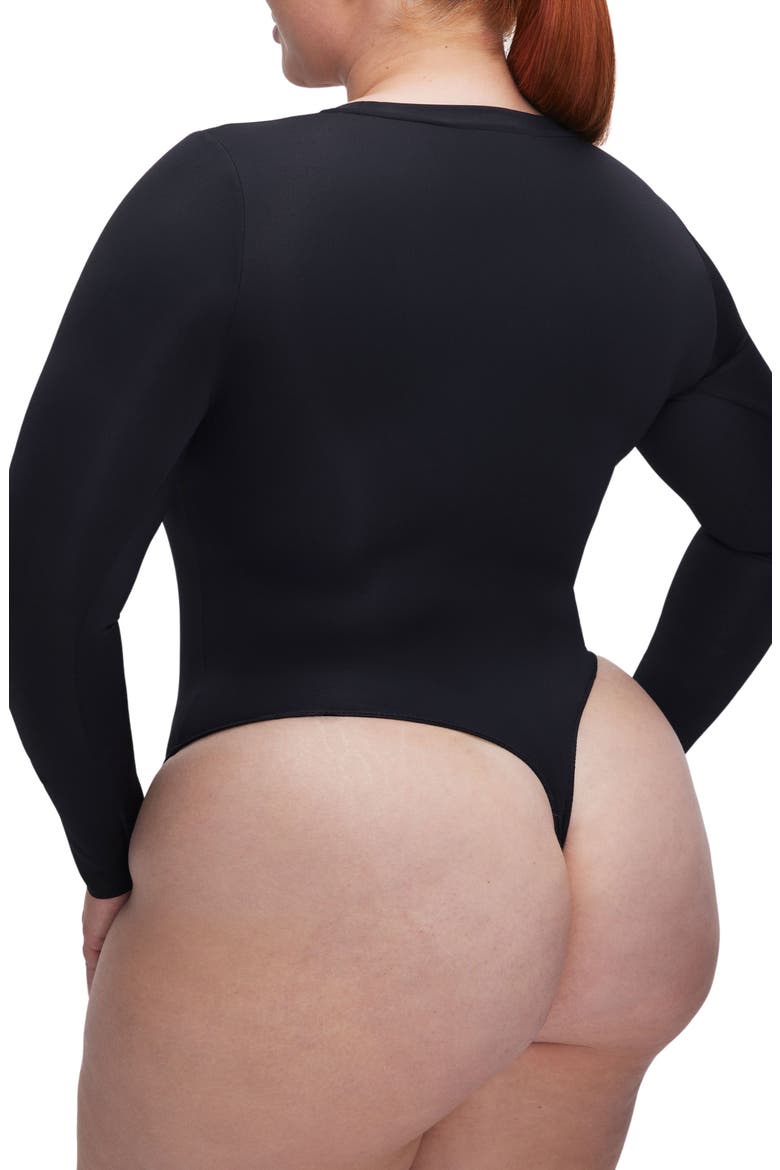Sculpting Crewneck Bodysuit, Alternate, color, BLACK001
