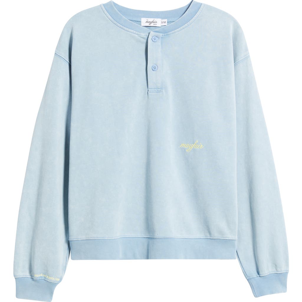 THE MAYFAIR GROUP THE MAYFAIR GROUP SUNNY DAYS ARE COMING HENLEY SWEATSHIRT