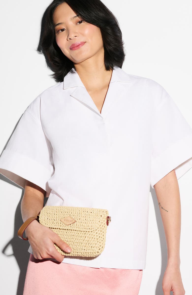 MZ Wallace Convertible Crochet Crossbody Bag, Alternate, color, Camel