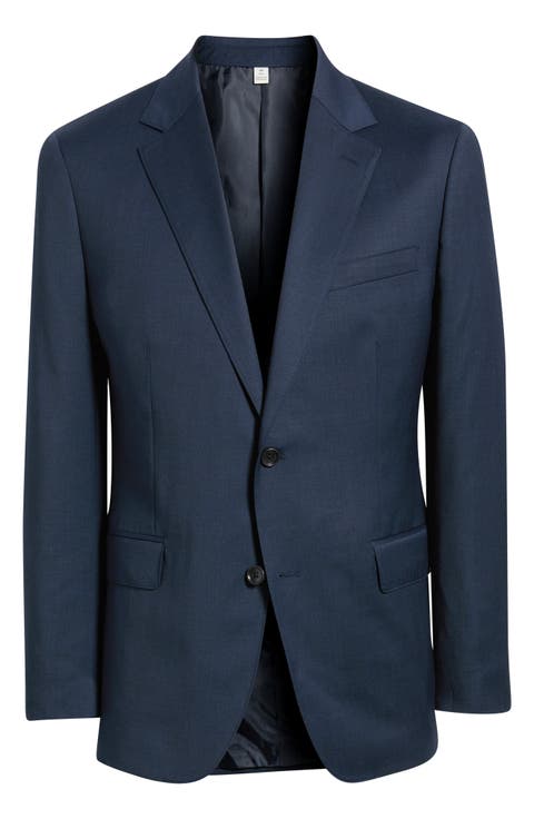 Jetsetter Slim Fit Light Navy Stretch Wool Suit Jacket
