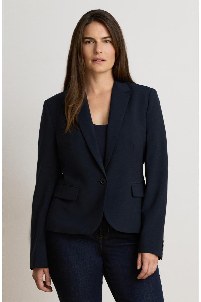 Crepe Blazer, Alternate, color, LAUREN NAVY BLUE