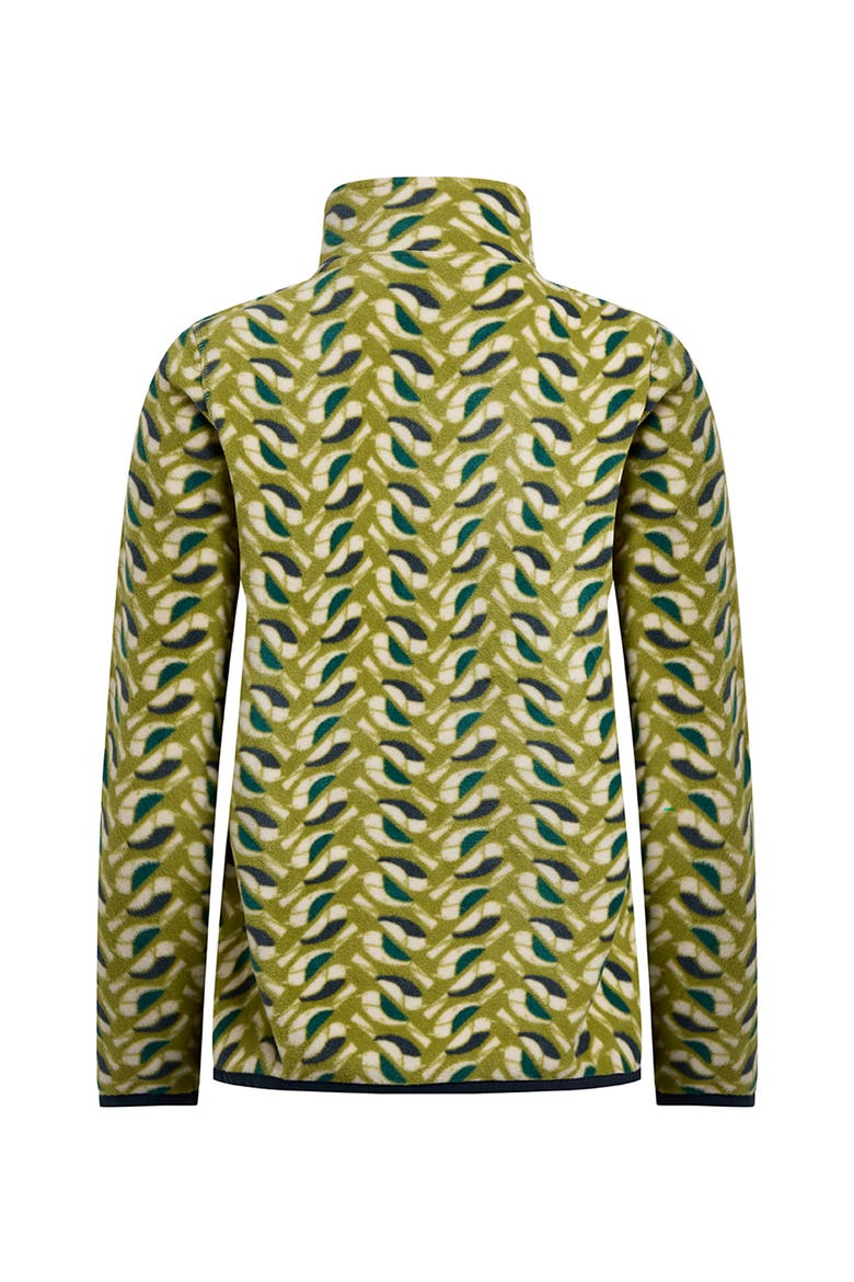 Reena 1/4 Zip Printed Microfleece, Alternate, color, Warm Olive