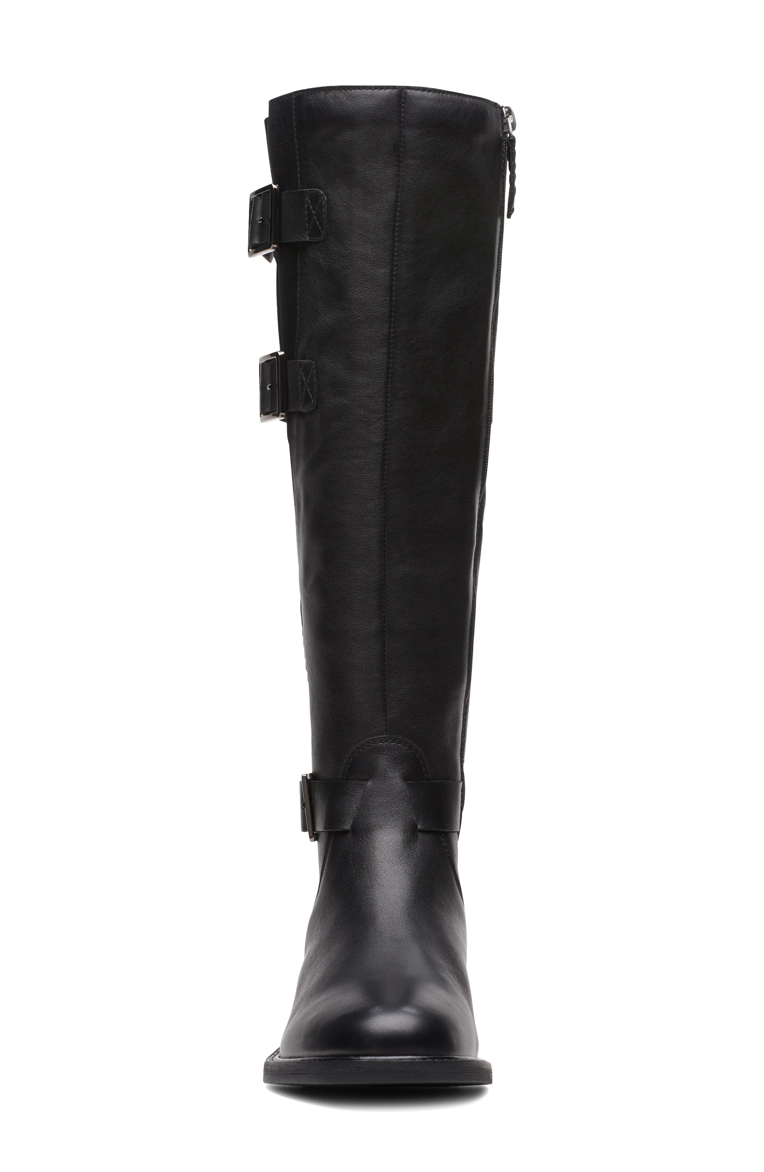 Clarks<sup>®</sup> Cologne Up Knee High Boot, Alternate, color, Black Leather