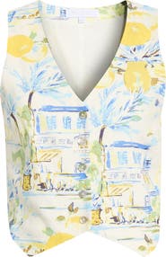 SUGARLIPS Amalfi Coast Kayri Buttoned Crop Top