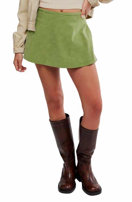 Paradise Found Faux Suede Skort