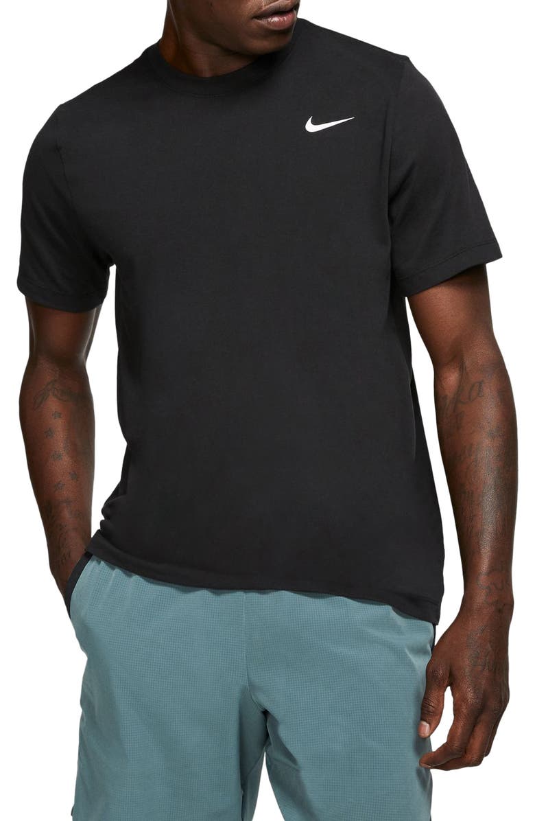 Nike Dri-FIT Training T-Shirt, Main, color, 010 Black/White