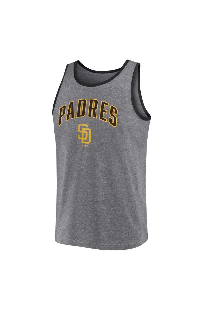 FANATICS Men's Fanatics Branded Heather Gray San Diego Padres Primary Tank Top, Alternate, color,