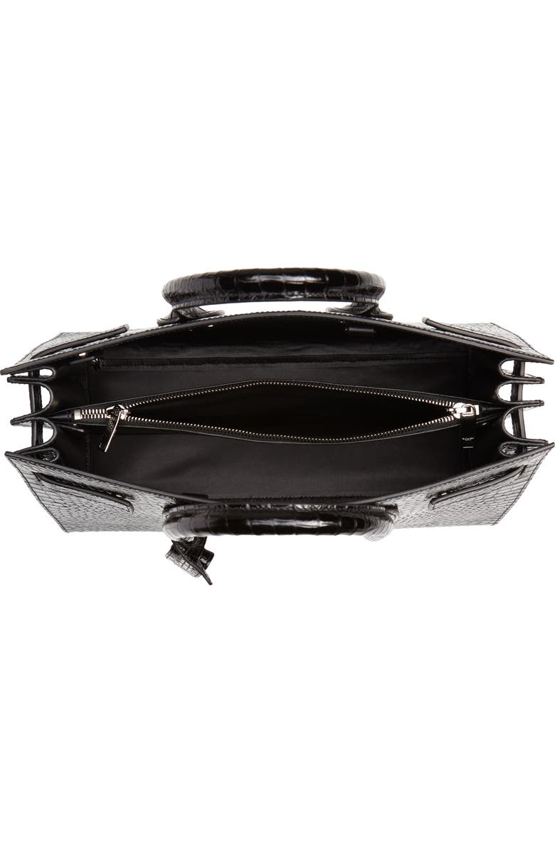 Saint Laurent Small Sac de Jour Croc Embossed Calfskin Leather Tote, Alternate, color,