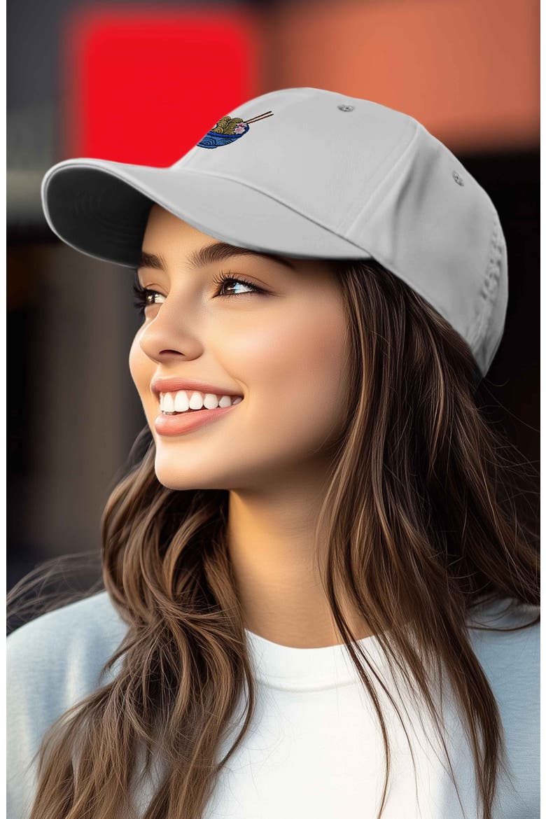 Noodles Embroidered Casual Cap, Alternate, color, Gray