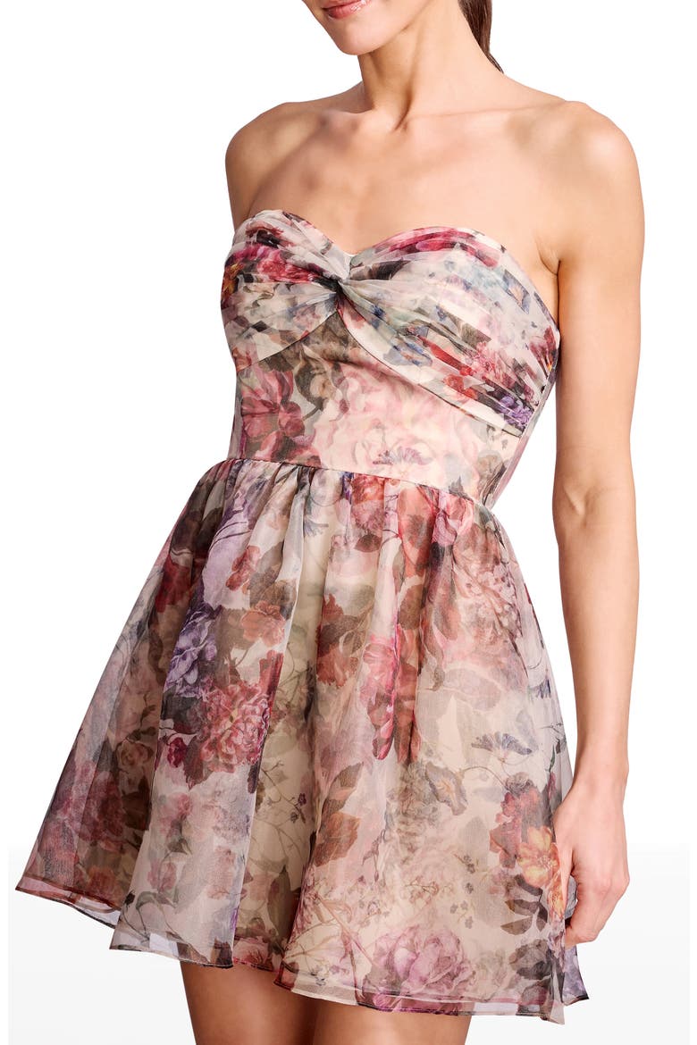 Brooke Strapless Fit & Flare Minidress, Alternate, color, CHAMPAGNE MULTI