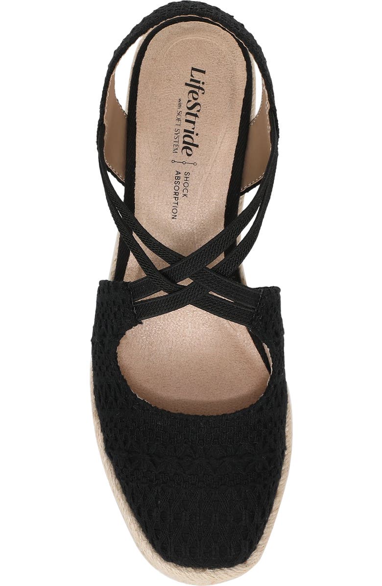 LifeStride Patience Wedge Sandal, Alternate, color, Black