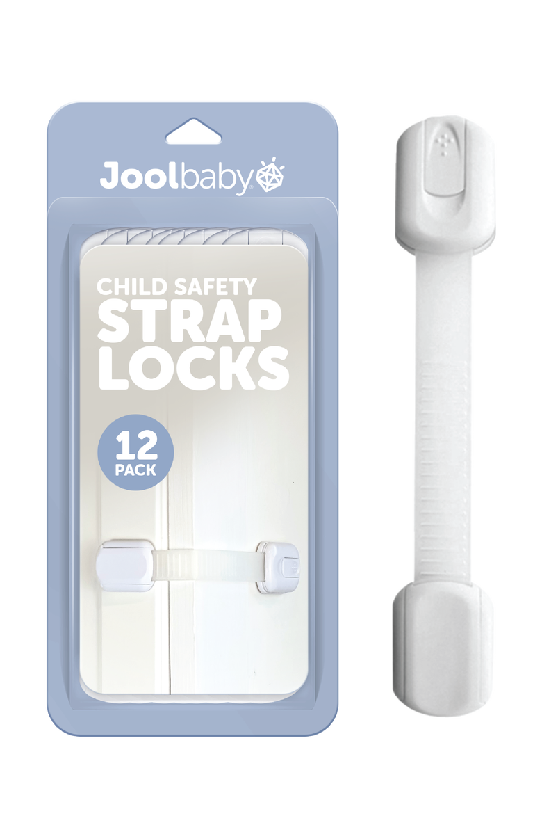Jool Baby Multi-Use Safety Strap Locks Multi Use Strap Lock, Main, color, White 12 Pack