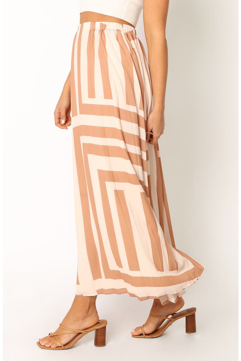 Elke Pleated Maxi Skirt, Alternate, color, TAN