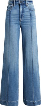 HIDDEN JEANS Pintuck High Waist Flare Jeans
