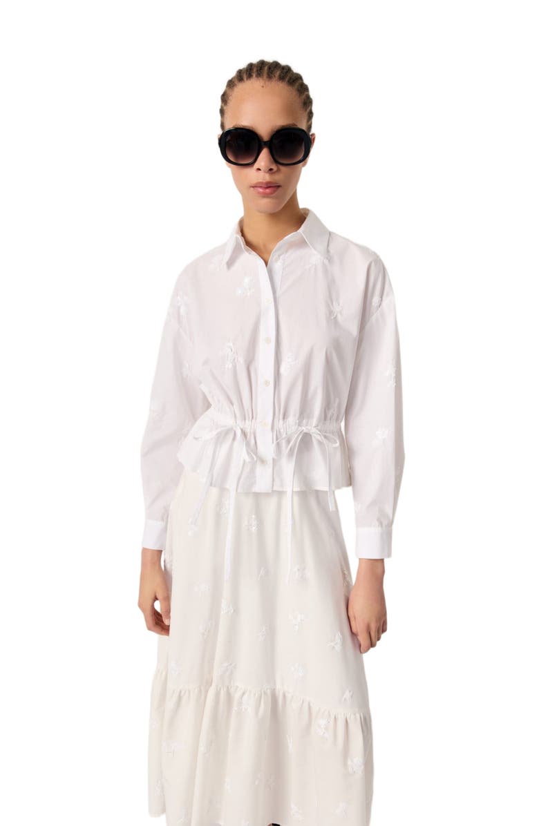 maje Short embroidered shirt, Main, color, 