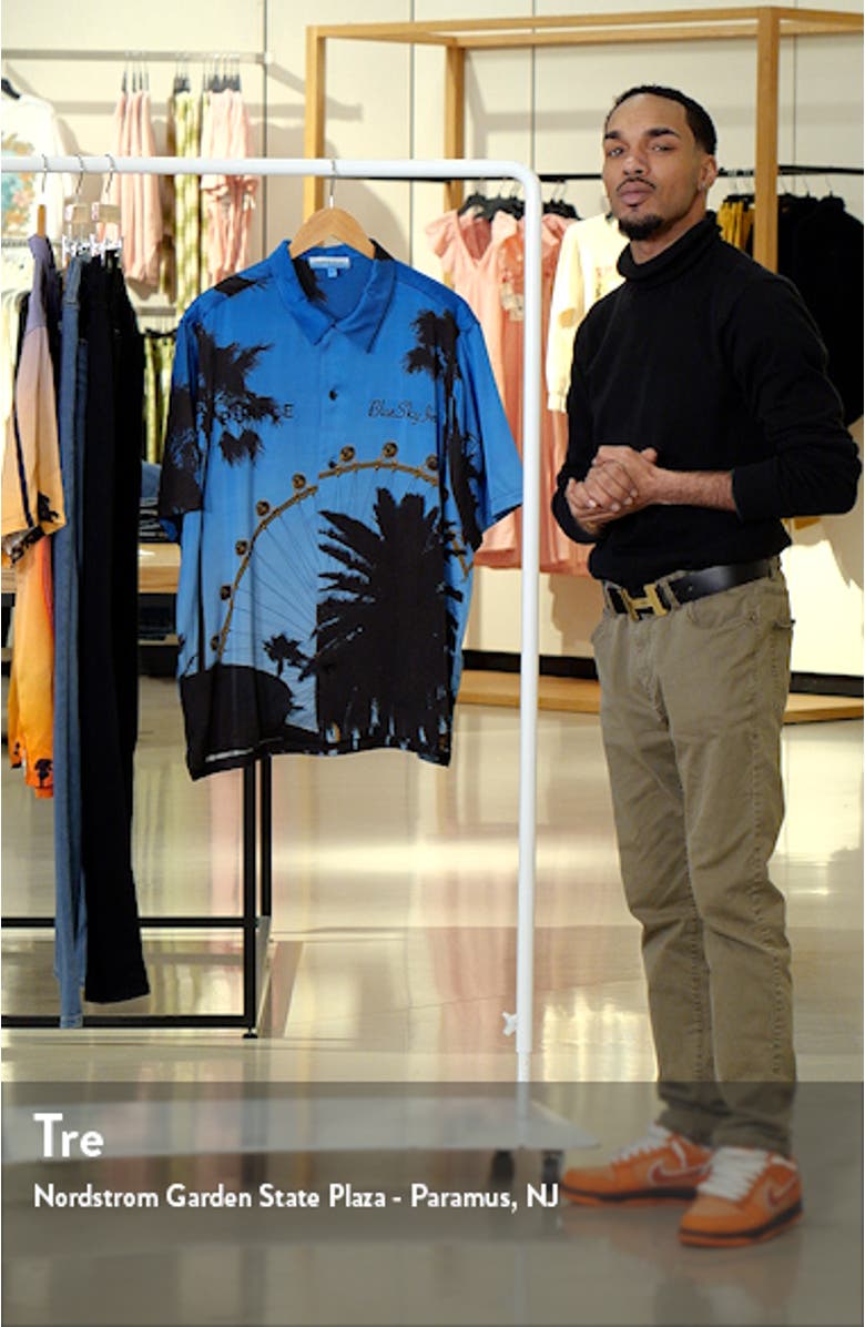 x Blue Sky Inn Palms Short Sleeve Button-Up Shirt, sales video thumbnail