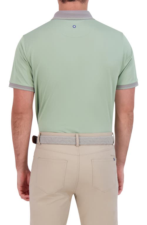Ben Sherman Checker Rib Air Piquè Golf Polo In Green