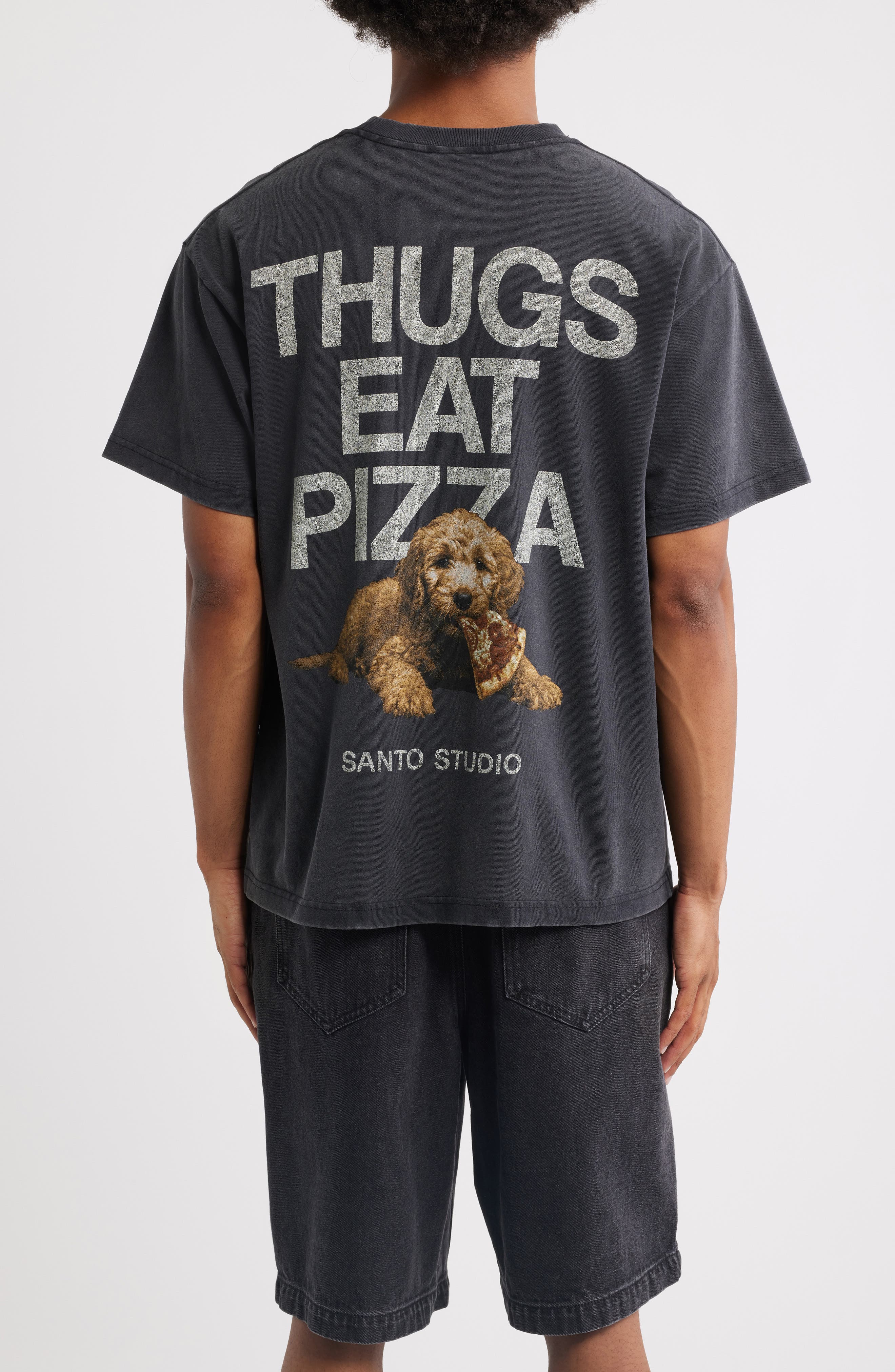 SANTO STUDIO Pizza Thug Cotton Graphic T-Shirt (Men) | Nordstrom