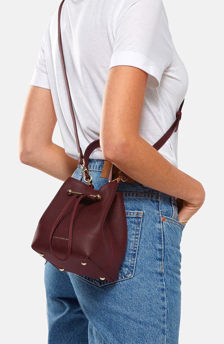 Strathberry Lana Osette Leather Crossbody Bucket Bag, Alternate, color,