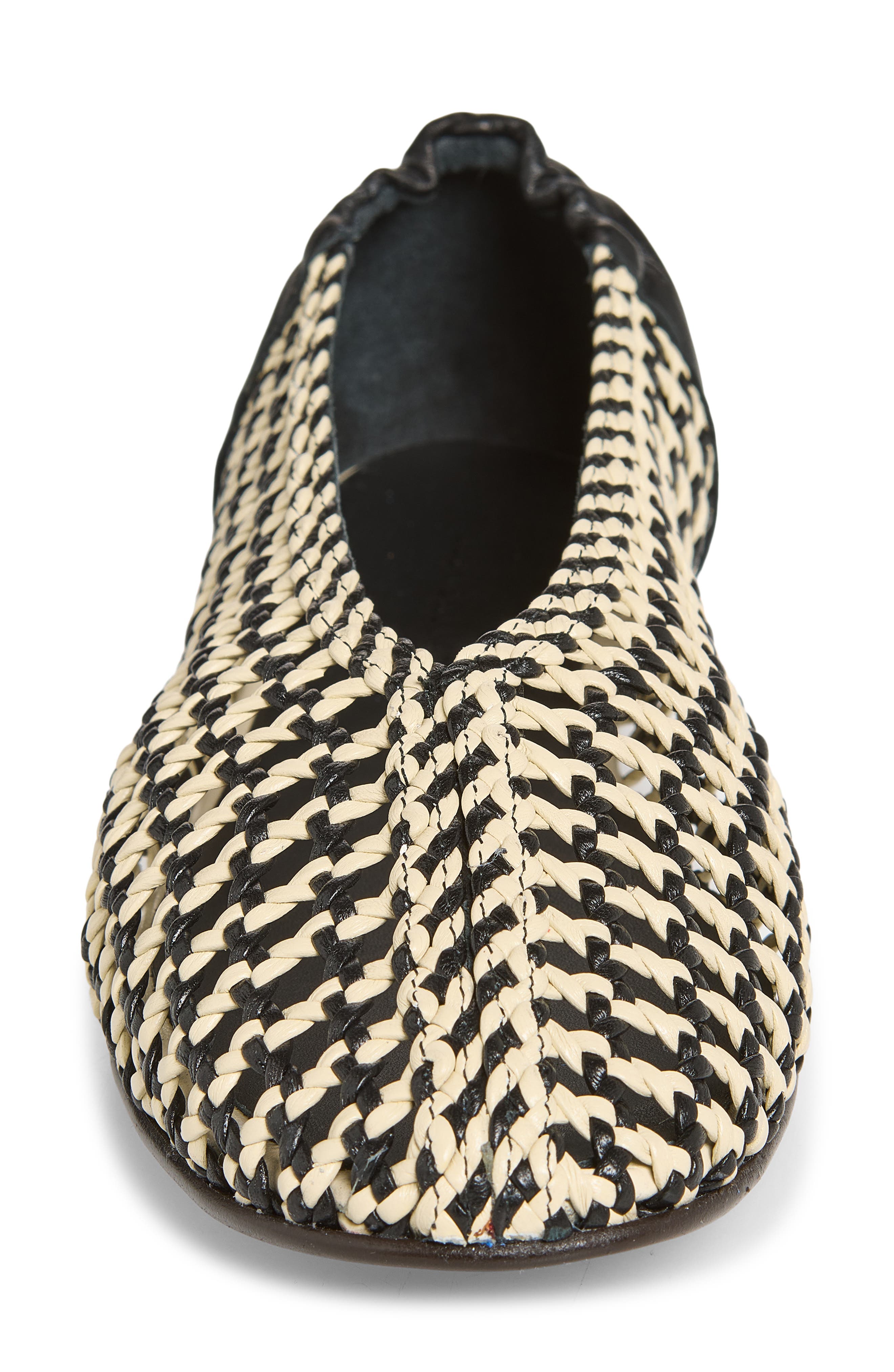 Freda Salvador Woven Ballet Flat, Alternate, color, Vanilla Woven Calf