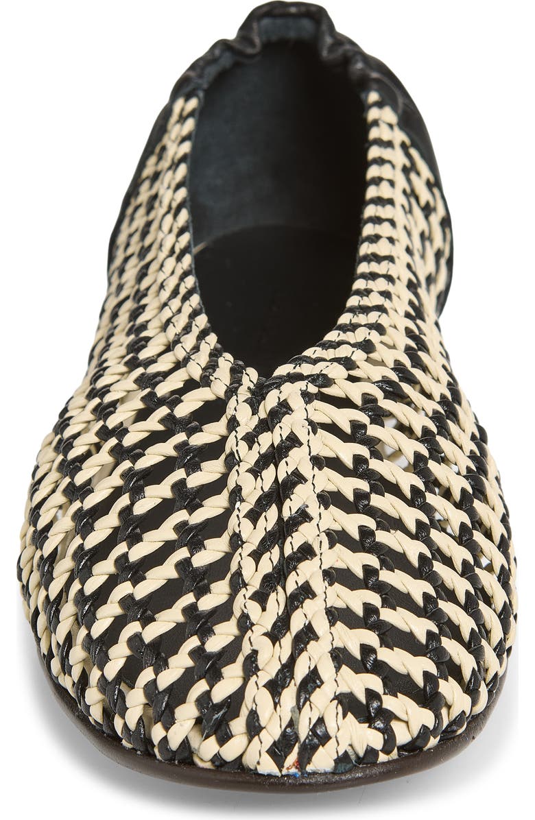 Freda Salvador Woven Ballet Flat, Alternate, color, Vanilla Woven Calf