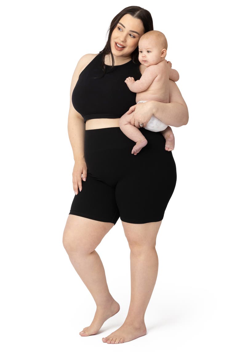 Sublime Maternity & Nursing Longline Bra Top, Alternate, color, BLACK