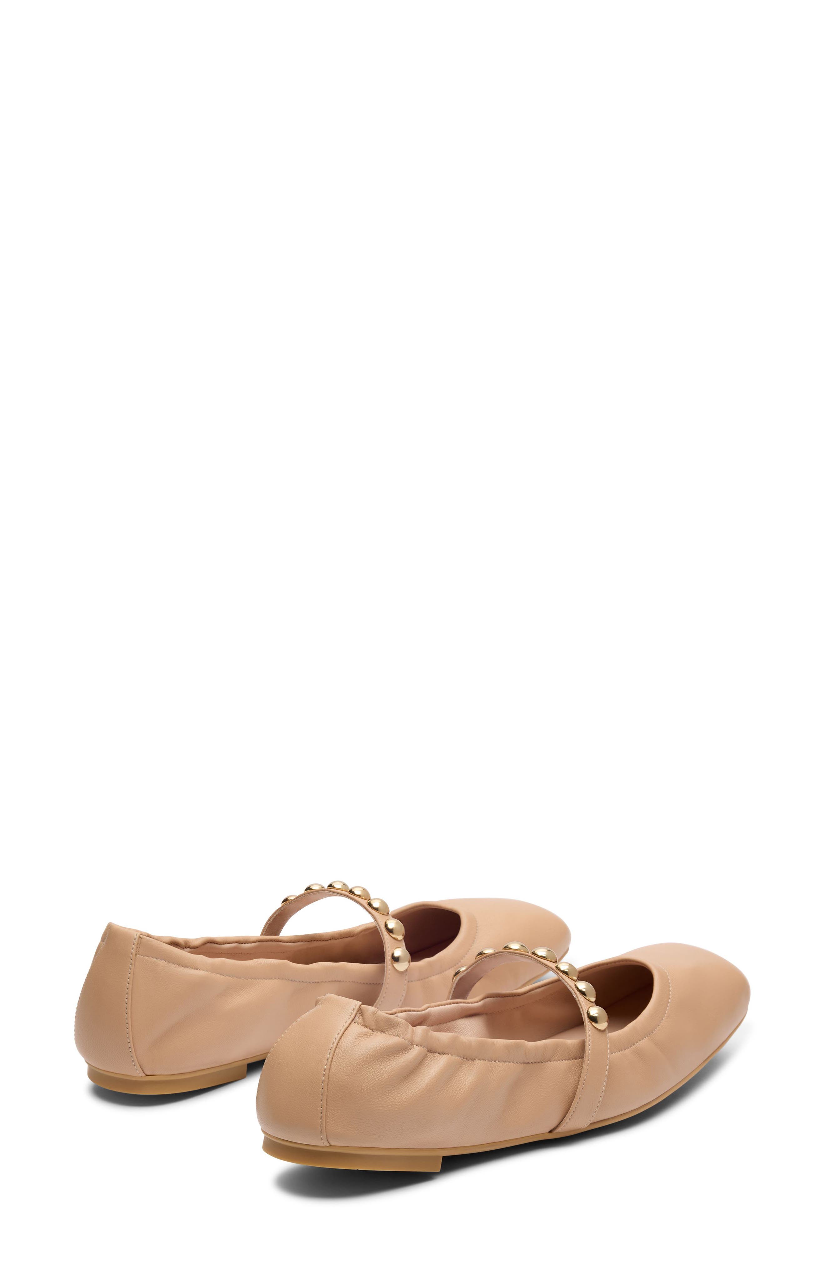 Goldie Stud Ballet Flat, Alternate, color, ADOBE NAPPA