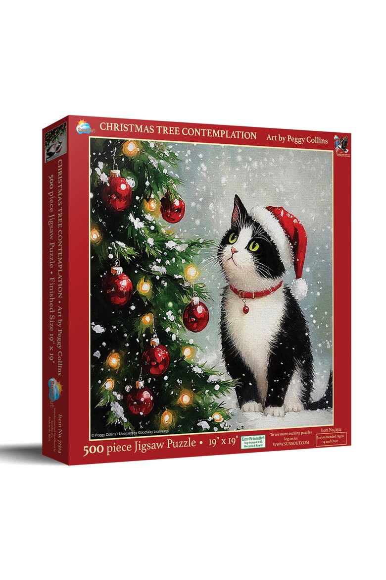 Christmas Tree Contemplation 500 piece Jigsaw Puzzle for Adults, Main, color, Multicolor