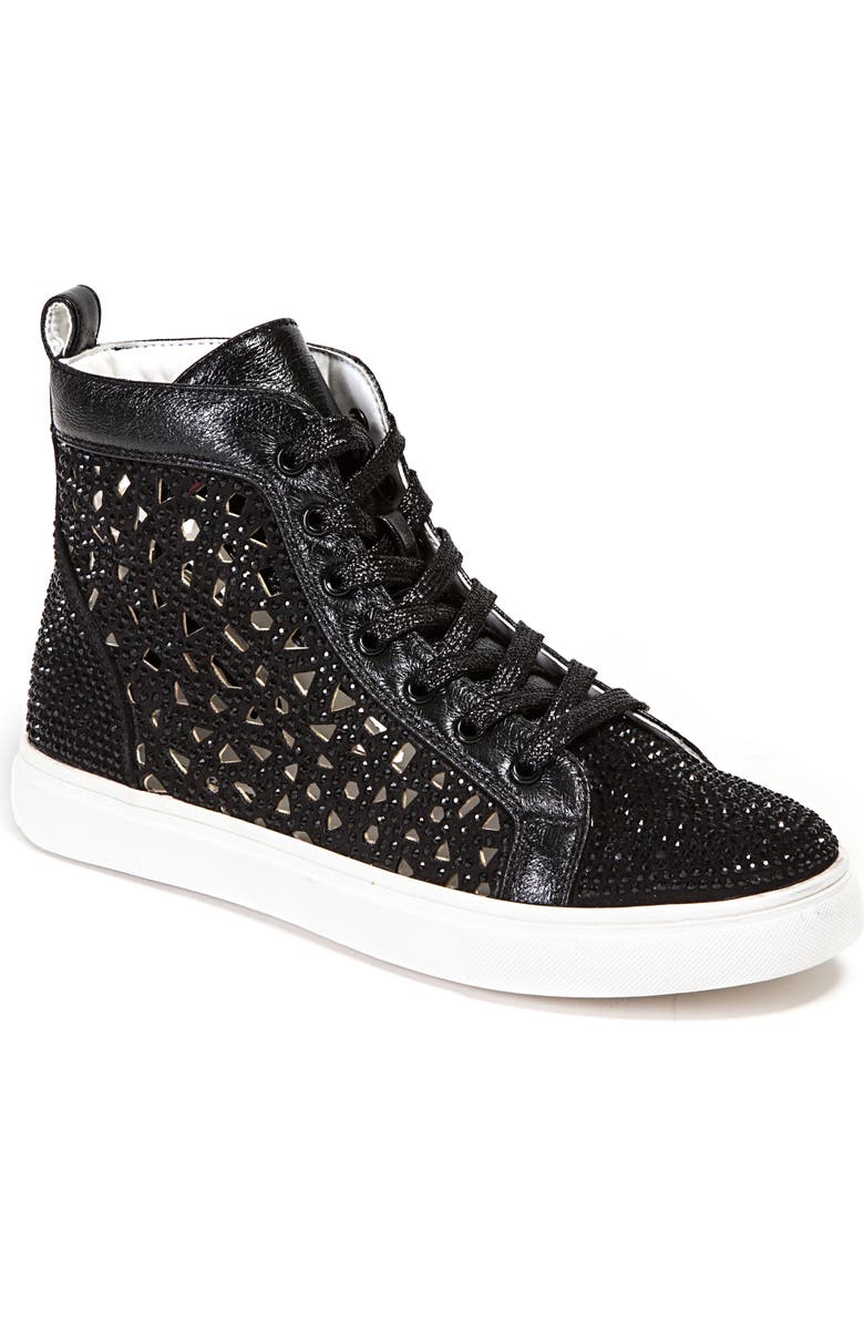 LADY COUTURE New York High Top Sneaker, Main, color, Black