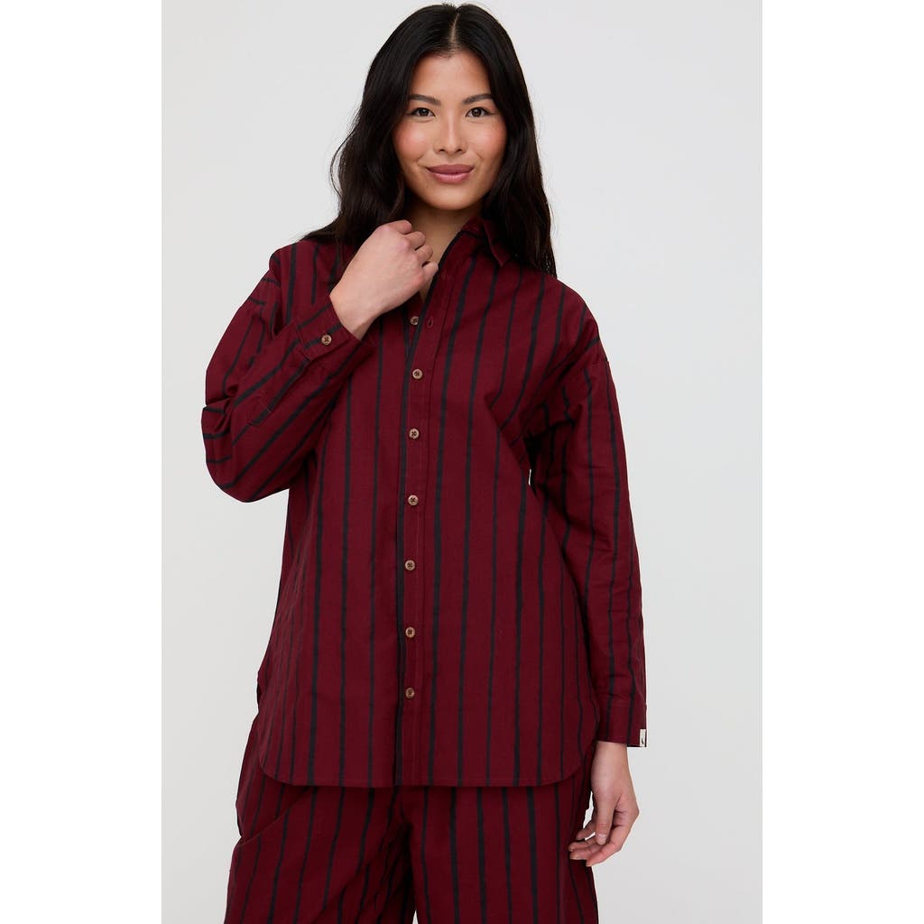 Turtledove London Organic Cotton Bea Shirt In Red