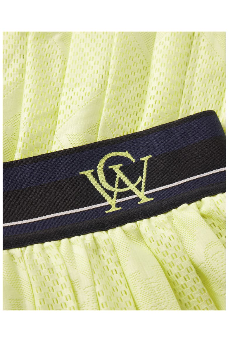 Celine Pleated Golf Miniskirt, Alternate, color, SUNNY LIME GREEN