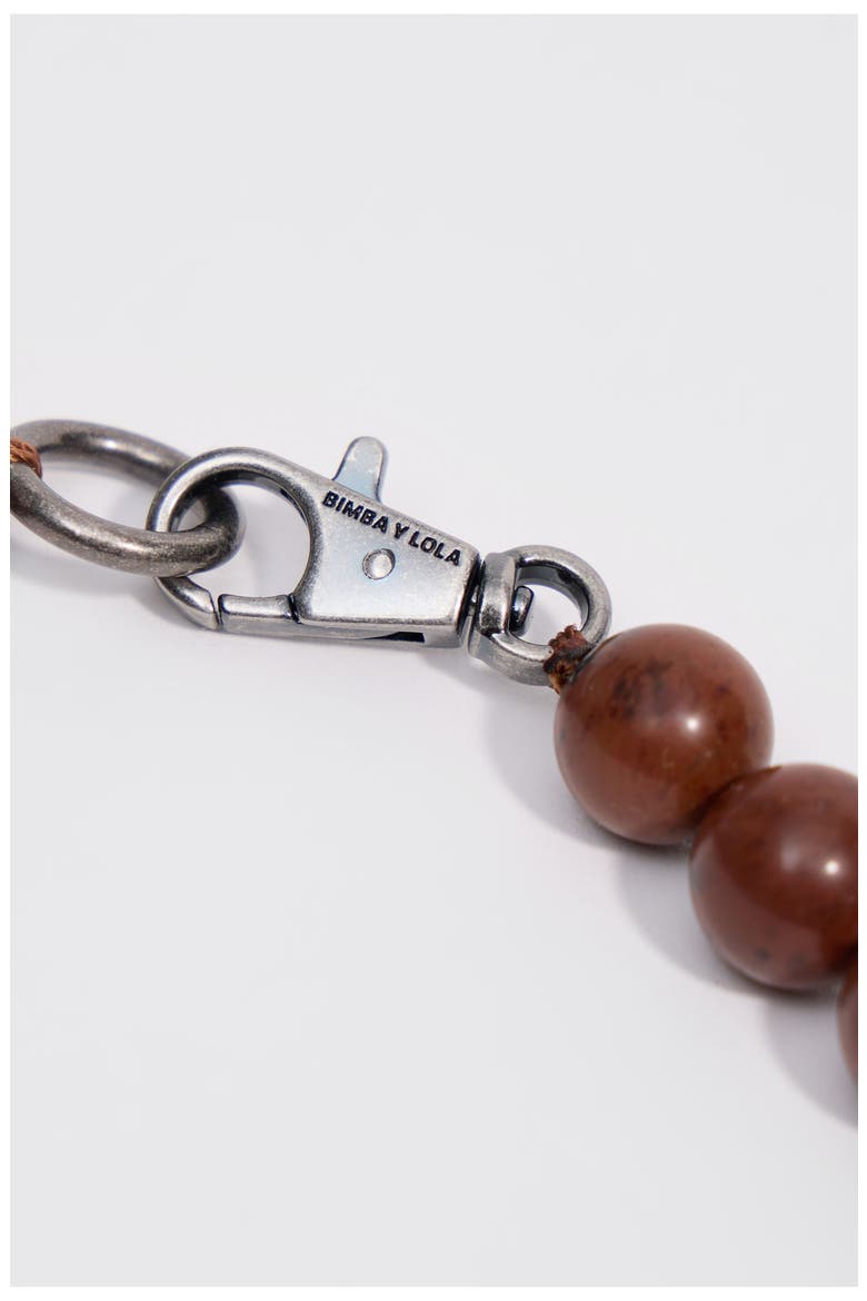 Aged Necklace With Stones And Seashells, Alternate, color, BROWN