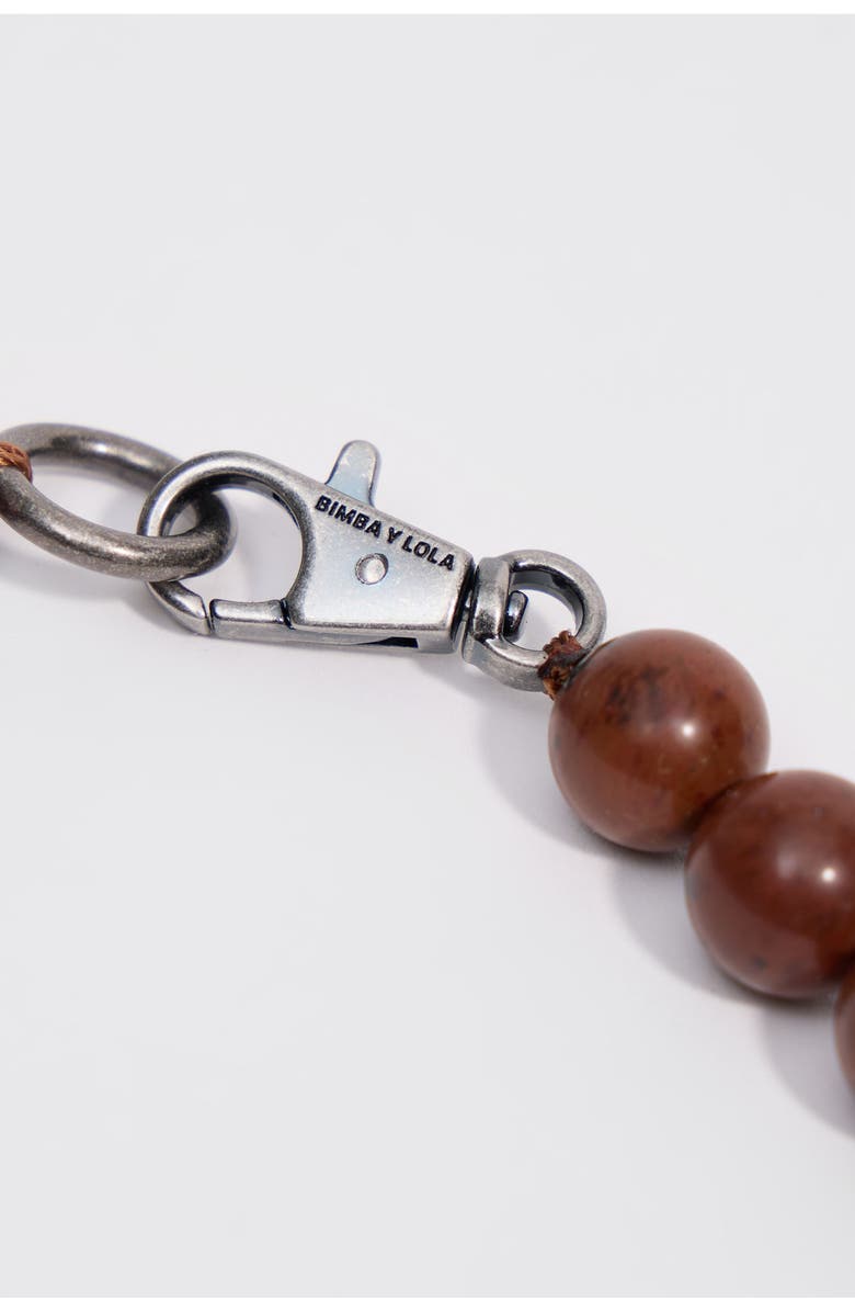 Bimba y Lola Aged Necklace With Stones And Seashells, Alternate, color, Brown