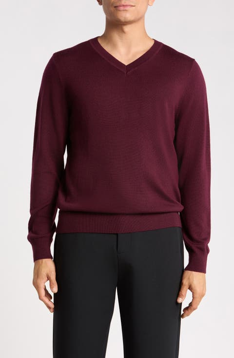 Washable Merino Wool V-Neck Sweater