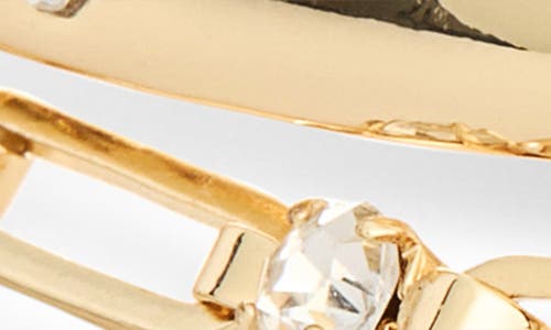 Nordstrom Rack Set Of 2 Cubic Zirconia Bangle Bracelets In Gold