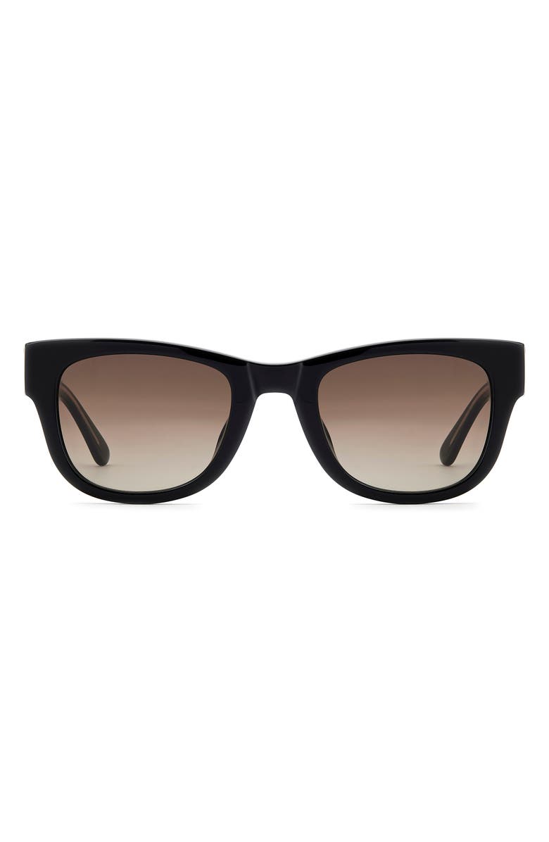 Fossil 50mm Gradient Square Sunglasses, Main, color, Black/ Brown Sf