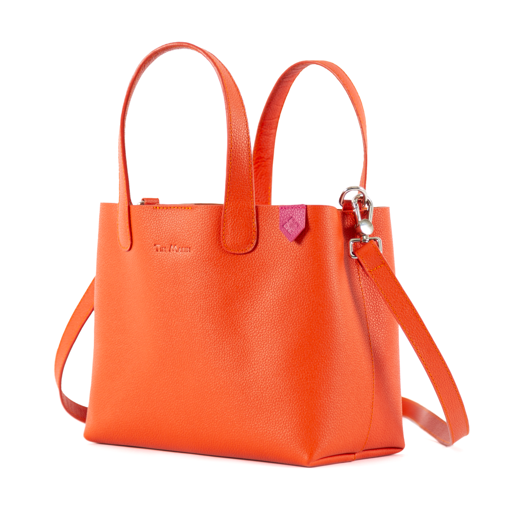 Emma Leather Crossbody, Alternate, color, Orange