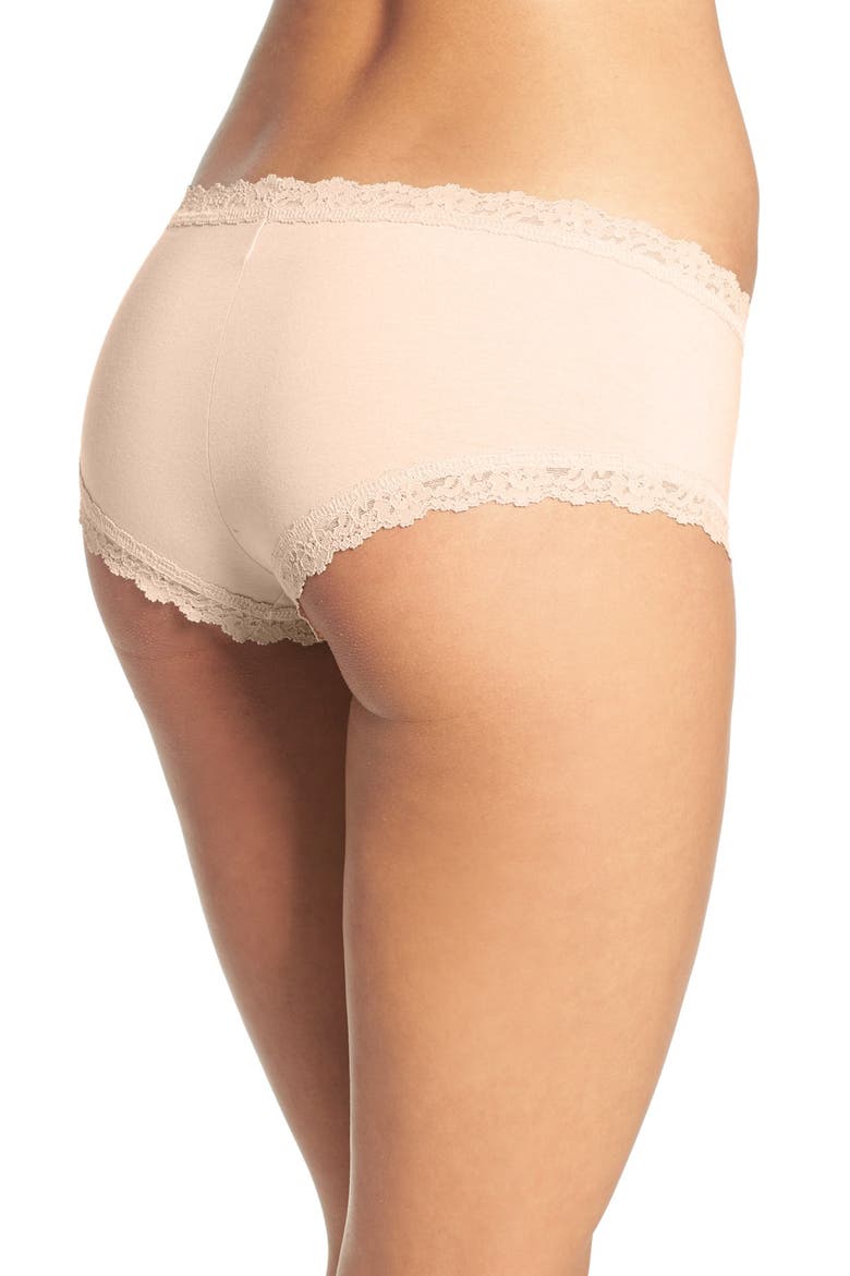 Stretch Supima® Cotton Boyshorts, Alternate, color, CHAI