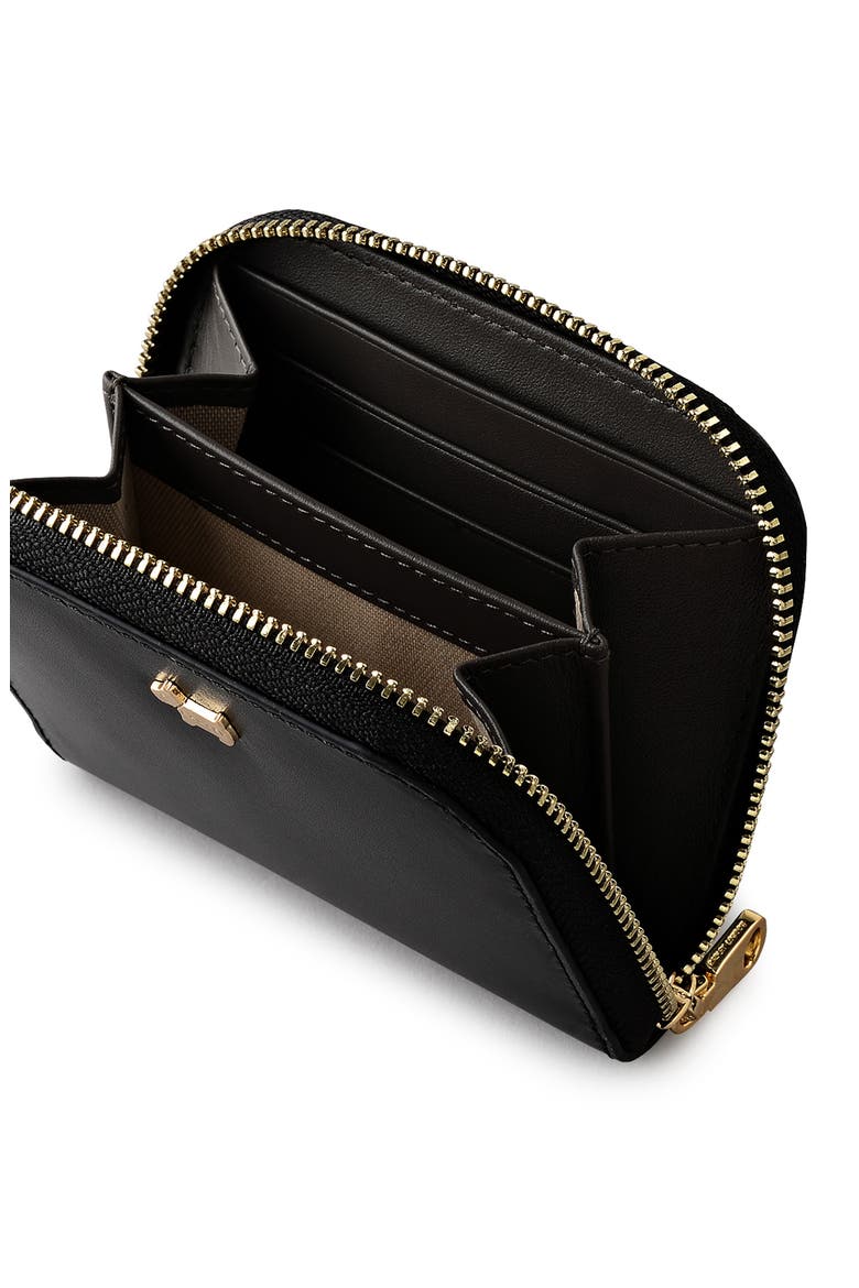 Small Percy Grove Leather Zip Wallet, Alternate, color, BLACK